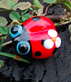 Lampwork Marienkäfer mit Blume